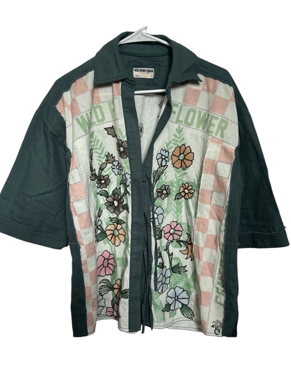❤️ Free People x We the Free ‘Pressed in Flowers’ Oversized Tie Front Kimono - Picture 3 of 7